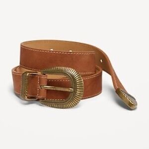 Tan Belt with Gold Buckle